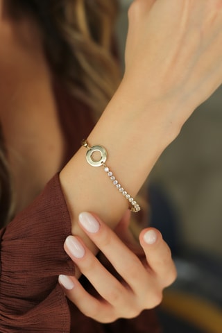 Bracciale - Placcato oro giallo e zirconi