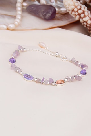 Bracciale - Zirconi e perla coltivata