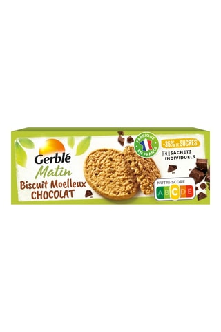 6 x Moelleux chocolat gerblé - 4 sachets et 6 x Biscuit moelleux muesli abricot gerblé - 4 sachets