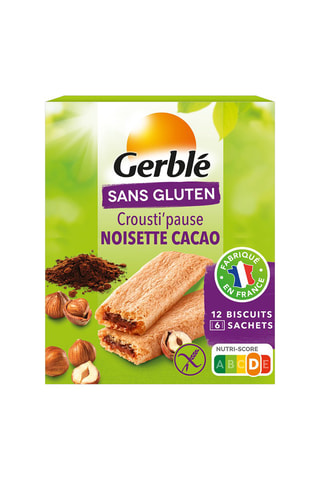 4 x Crousti Pause Cacao Noisettes sans gluten - 125 g