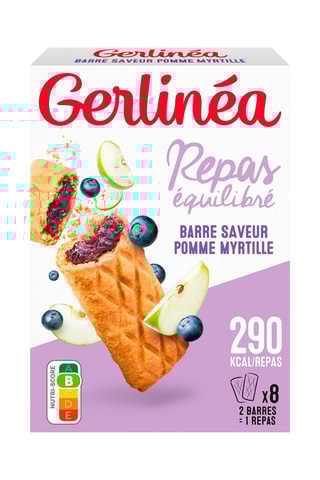 3 x Barres repas fourrées pomme myrtille - 360 g