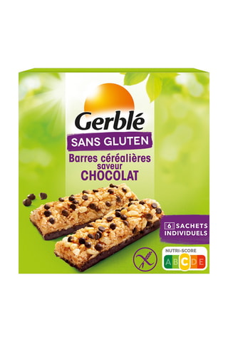 7 x Barres de céréales au chocolat sans gluten - 132 g