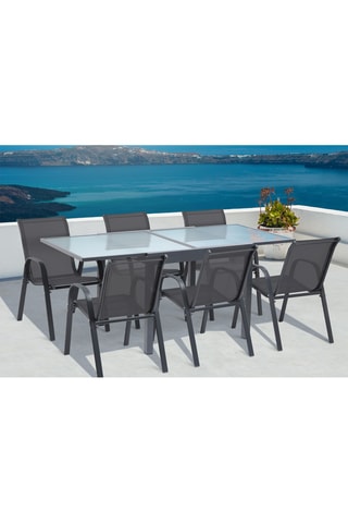 Mesa de jardim extensível - Cinzento