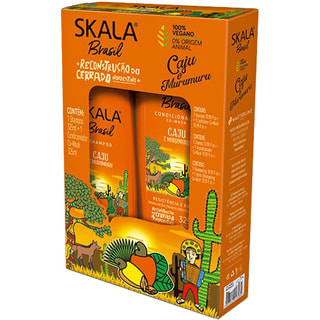 Coffret Champô e condicionador reconstrução Caju Murumuru - Cabelos secos e estragados - 2 produtos