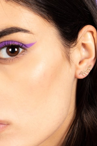 Pendientes Feuilles dorées - Oro amarillo