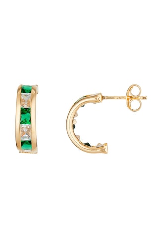Pendientes Greenarc - Oro amarillo y esmeraldas