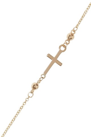 Pulsera Cruz - 
Oro amarillo