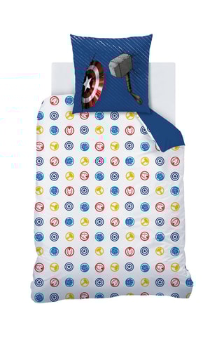 Parure copripiumino in cotone 115 fili/cm² Avengers Home Team - Blu