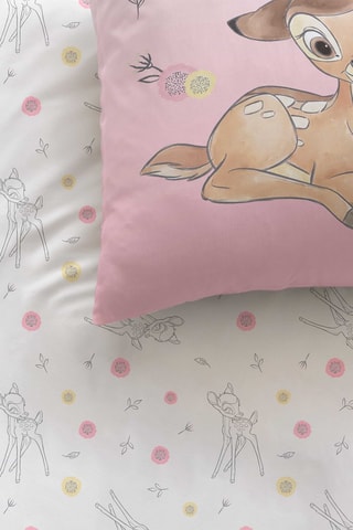 Parure copripiumino Bambi & Tamburino Disney - Rosa e bianco 