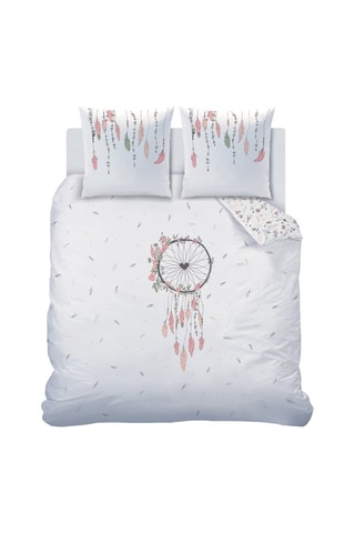 Parure copripiumino in cotone 115 fili/cm² Acchiappacuori - Bianco