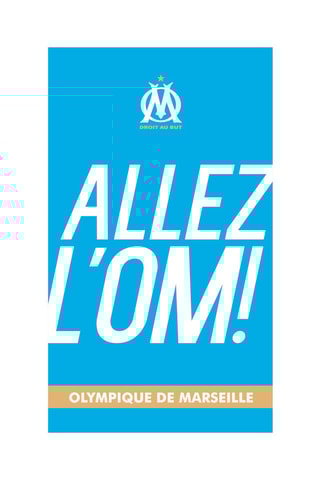 Telo mare OM - 
Celeste e bianco - 70 x 120 cm