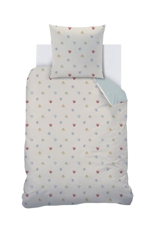 Parure copripiumino in cotone Jurassic World  - Celeste e bianco