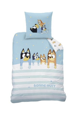 Parure copripiumino in cotone Bluey  - Celeste