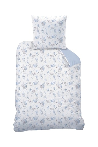 Parure copripiumino in cotone Minou Gli Aristogatti Disney - Celeste e rosa