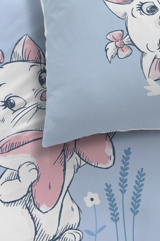 Parure copripiumino in cotone Minou Gli Aristogatti Disney - Celeste e rosa