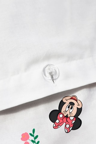 Parure copripiumino in cotone Minnie Disney - Bianco e rosa