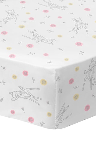 Lenzuolo sotto Bambi Disney - Bianco e giallo