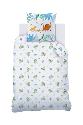 Parure copripiumino Simba Il Re Leone Disney - Giallo e bianco 