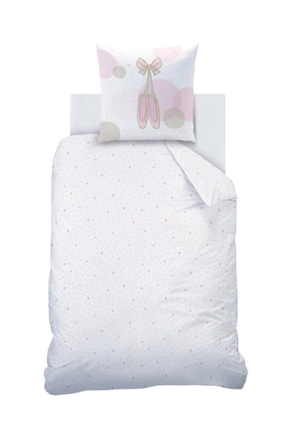 Parure copripiumino Opéra - Bianco e rosa