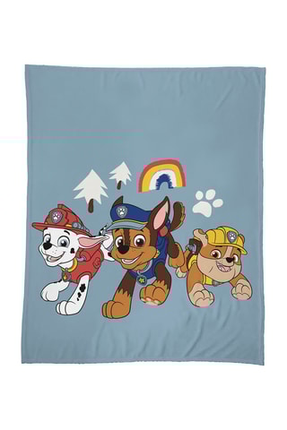 Plaid Marshall, Chase e Rubble Paw Patrol - Blu-grigio - 125 x 150 cm