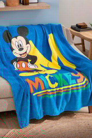 Plaid Topolino Disney - 
Blu - 125 x 150 cm