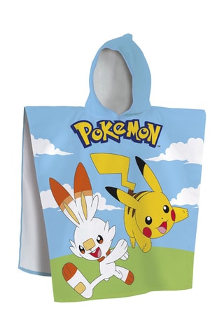 Mantellina da bagno Pokemon - 60 x 120 cm - Blu