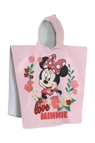 Mantellina da bagno con cappuccio Disney Home Minni - Rosa