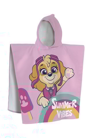 Poncho Stella e Everest Paw Patrol - Rosa e grigio