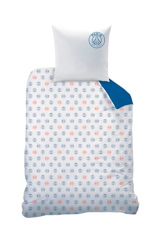 Parure copripiumino double face PSG Classic - Bianco e navy