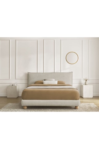 Lit avec sommier en bois massif Imeri