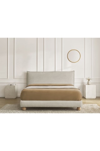 Lit avec sommier en bois massif Imeri