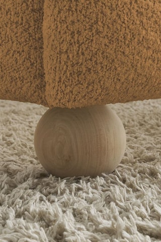 Lit avec sommier en bois massif Imeri - Tissu bouclette