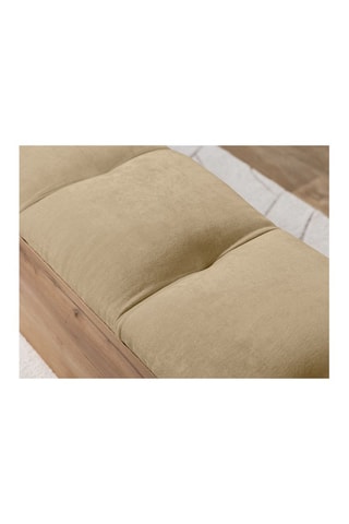 Banc-coffre en bois Kumo - Beige - En tissu