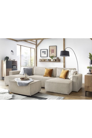 Pouf pour canapé modulable Nihad - Crème