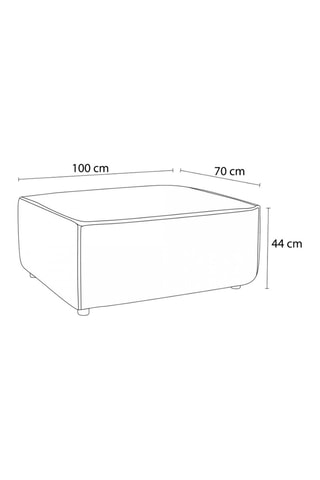 Pouf pour canapé modulable Nihad - Crème