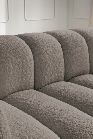 Canapé Talia - Marron - 3 places - En tissu bouclette