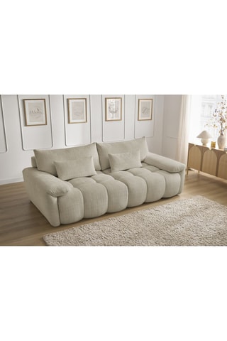 Canapé Ivane - Beige - 3 places - En tissu texturé