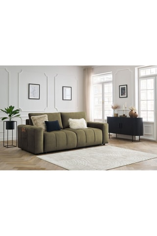 Canapé convertible Arsene - Vert - Couchage 190 x 155 cm