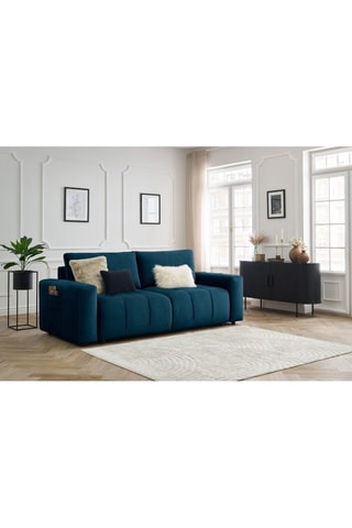 Canapé convertible Arsene - Bleu - Couchage 190 x 155 cm