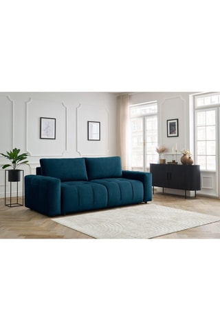 Canapé convertible Arsene - Bleu - Couchage 190 x 155 cm