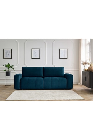 Canapé convertible Arsene - Bleu - Couchage 190 x 155 cm