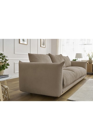 Canapé Ernest – Taupe - 3 places - En tissu lisse doux au toucher