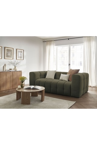 Canapé convertible Cloud - Kaki - 3 places - En tissu lisse