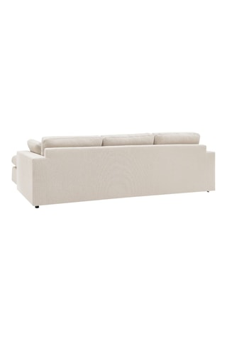 Canapé d'angle réversible Belair - Beige - 3 places - En polyester