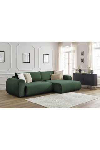 Canapé d'angle droit convertible Lucien - Vert