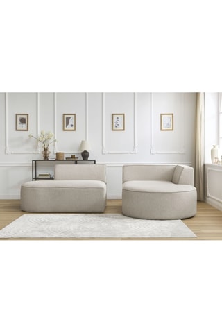 Canapé d'angle droit Rousseau - Beige