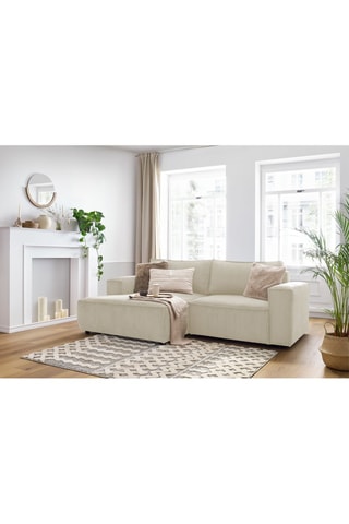 Canapé d'angle gauche Nihad compact - 
Beige