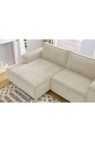 Canapé d'angle gauche Nihad compact - 
Beige