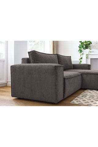 Canapé d'angle droit Nihad - Taupe