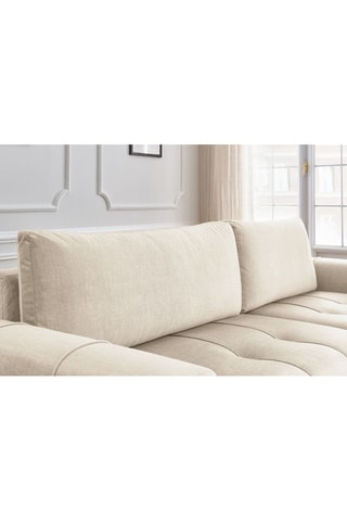 Canapé d'angle réversible convertible  Arsene - Beige - Couchage 135 x 232 cm